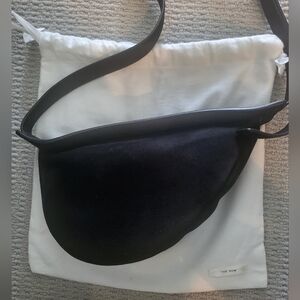 The Row small slouchy banana suede crossbody bag